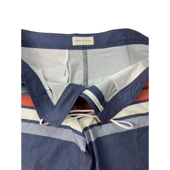 American Eagle Outfitters Board Shorts Large Blue / Mauve unlined NWOT‎ - Picture 7 of 10